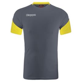 Kappa Camiseta Manga Corta Abou 2XL Dark Grey / Yellow