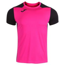 Joma Camiseta Manga Corta Record Ii 12-14 Years Pink Fluor / Black
