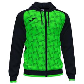 Sudadera Con Cremallera Supernova Iii 7-8 Years Black / Green Fluor