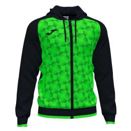 Sudadera Con Cremallera Supernova Iii S Black / Green Fluor