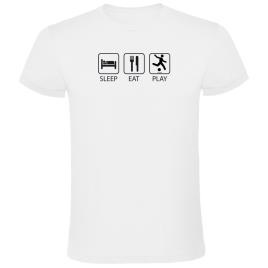 Camiseta Manga Corta Sleep Eat And Play Football S White