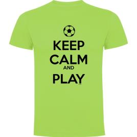 Camiseta Manga Corta Keep Calm And Play Football L Light Green