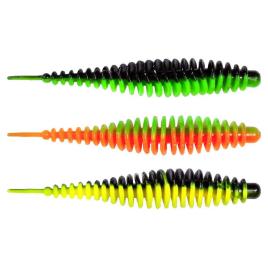 T-worm I-tail 65 Mm 1g One Size Garlic / Neon Green / Orange