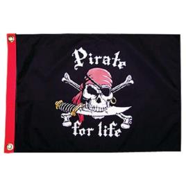 Pirate For Life 127 x 356 mm Black