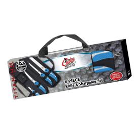 Cuda Knife Set With Sharpener&case One Size Black