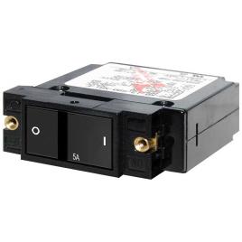 A-series Flat Rocker Single Pole Circuit Breaker 5 A Black