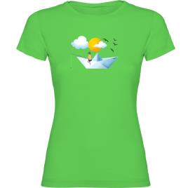 Camiseta De Manga Curta Paper Boat XL Green