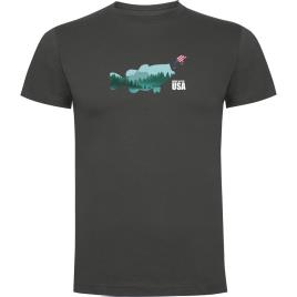 Camiseta De Manga Curta Made In The Usa M Dark Grey