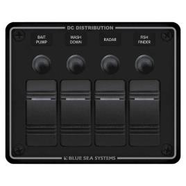 Blue Sea Systems Water Resistant Panel 4 Position One Size Black