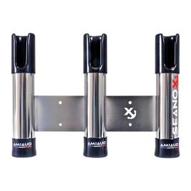 Seanox 3 Rods Stainless Steel Rod Rack One Size Silver / Black