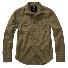 Brandit Camisa Manga Comprida Vintage L Olive