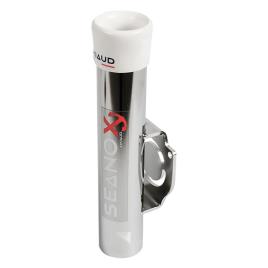 Closed Rod Holder Stainless Steel One Size Silver / White