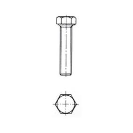 Parafuso De Cabeça Hexagonal Totalmente Rosqueado 10 x 60 mm Silver