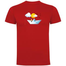 Camiseta De Manga Curta Paper Boat S Red