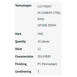 Vmc Anzol Simple Com Ilhó 9752 25 Unidades 10 Permasteel