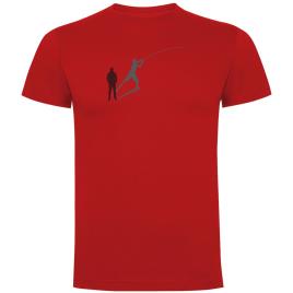 Kruskis Camiseta De Manga Curta Fish Shadow XL Red