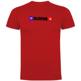 Camiseta De Manga Curta Fishing S Red