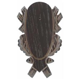 Eurohunt Roe Er Trophy Plate Oak De 4 21 x 12 cm Dark Brown