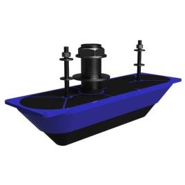 Lowrance Structurescan 3d Passa-casco Single One Size Stainless Steel