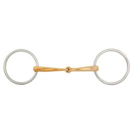 Single Jointed Anel Solto Snaffle Soft Contact 12 Mm Anel 70 Mm 12.5 cm Silver / Gold