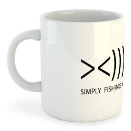 Kruskis Caneca Simply Fishing Addicted 325ml 325 ml (11 oz) White