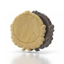 Eurohunt Escudo Entalhado Troféu Javali 19 cm Dark Brown