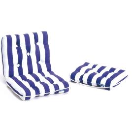 Almofada Solteiro Kapok One Size Striped Blue / White