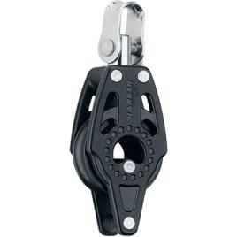 Single Swivel Carbo Block 29 Mm With Becket One Size Black / Silver