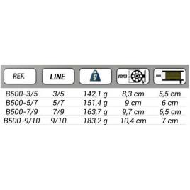 Molinete Mosca B500 Line 7 / 9 Black