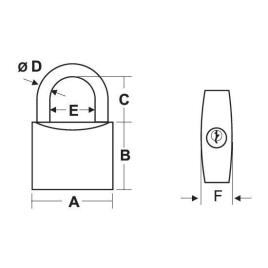 Sealock Marine Padlock 30 mm Grey