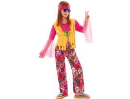 Fato de Menina  Hippie Rosa (Tam: 3 a 4 anos)