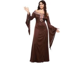 Fato de Mulher  Dama Medieval Castanho (Tam: M/L)