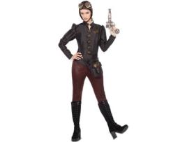 Fato de Mulher  Aviadora Steampunk (Tam: XL)