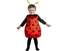 Fato de Menina  Joaninha Infantil (Tam: 3 a 4 anos)