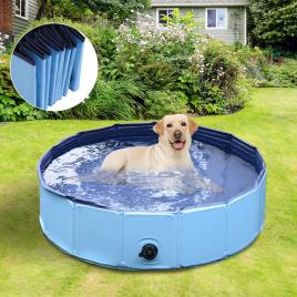 PawHut Piscina para Cães Natação Animais de estimação Dobrável F120x30 cm de diâmetro NOVO