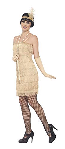 Fato de Mulher DISFRAZZES Cabaret Anos 20 Dourado Curto (Tam: S)