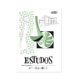 Bloco de Desenho Estudos, A3, 120 g/m², 24 Folhas