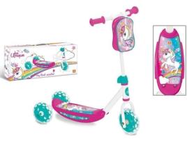 Trotinete MONDO 3 Rodas Unicórnio com Bolsa