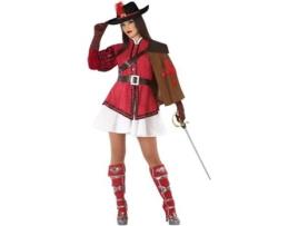 Fato de Mulher DISFRAZZES Mosqueteira Vermelho (Tam: S - 34/38)