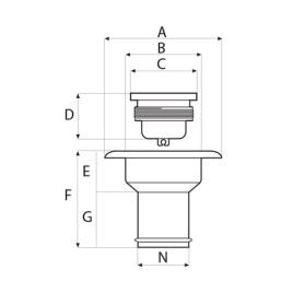 Nuova Rade Diesel Deck Filler 38 mm Plastic Flip Top