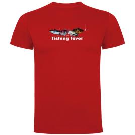 Camiseta De Manga Curta Fishing Fever M Red