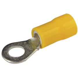 Terminal De Anel Isolado De Vinil 4.8 mm-100 Pcs Yellow