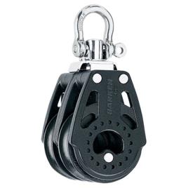 Carbo Double Swivel Block 40 Mm One Size Black / Silver