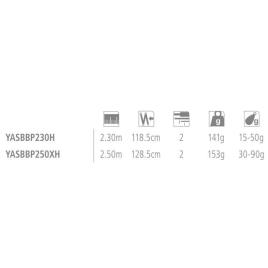 Shimano Fishing Cana Spinning Yasei Bb Pike 2.30 m Black