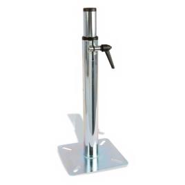 Acier Seat Foot Telescopic + Base Plate 460 - 740 mm Silver