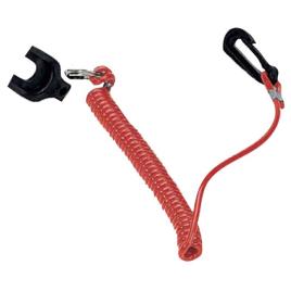 Kill Switch Key With Coil Lanyard For Omc One Size Red