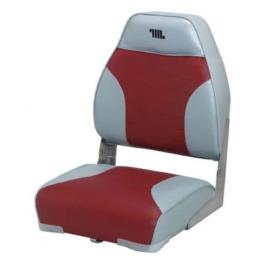 High Back Boat Seat One Size Grey / Red