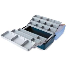 Fishing Box 6 Trays Transparent Cover One Size Blue