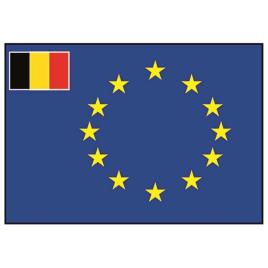 Europeu Com Pequena Bandeira Bélgica 50 x 75 cm Blue