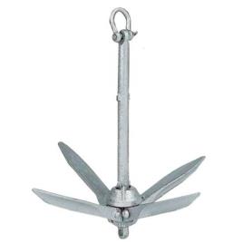 Folding Grapnel With Straight Flukes 7.5 7.5 kg Grey